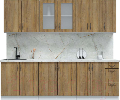 Кухонный гарнитур Интерлиния Мила Крафт 2.5А - фото