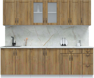 Кухонный гарнитур Интерлиния Мила Крафт 2.5Б - фото