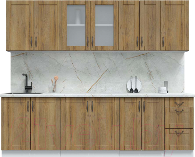 Кухонный гарнитур Интерлиния Мила Крафт 2.6А - фото