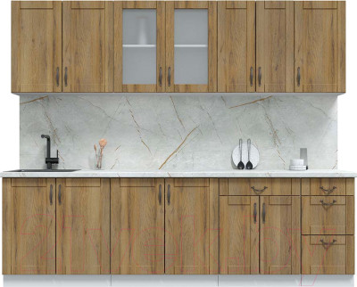 Кухонный гарнитур Интерлиния Мила Крафт 2.6Б - фото