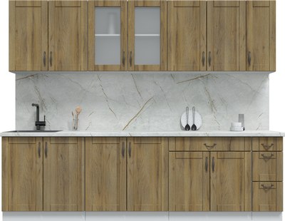 Кухонный гарнитур Интерлиния Мила Крафт 2.7 - фото