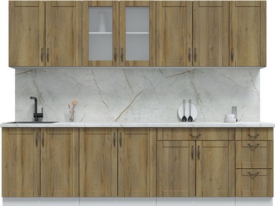 Кухонный гарнитур Интерлиния Мила Крафт 2.8Б - фото