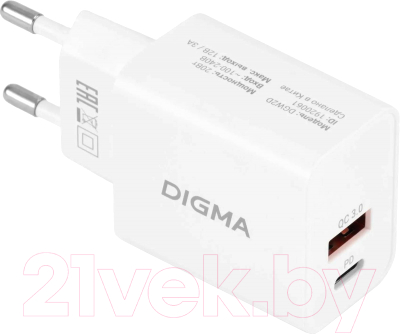 Адаптер питания сетевой Digma DGW2D / DGW2D0F110WH - фото