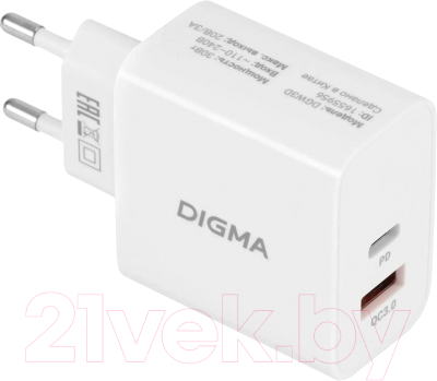Адаптер питания сетевой Digma DGW3D / DGW3D0F110WH - фото