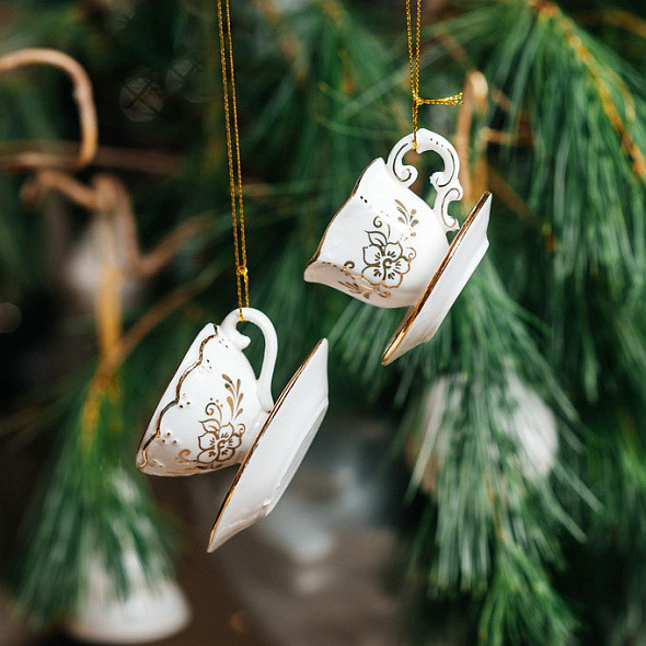 Елочная игрушка Kurt S. Adler Чайная пара / J7487