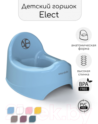 Детский горшок Amarobaby Elect / AB221101El/19 (голубой)