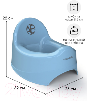 Детский горшок Amarobaby Elect / AB221101El/19 (голубой)