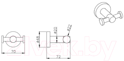 Крючок для ванной Aquatek Вега AQ4002CR