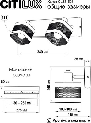 Спот Citilux Хаген CL531525