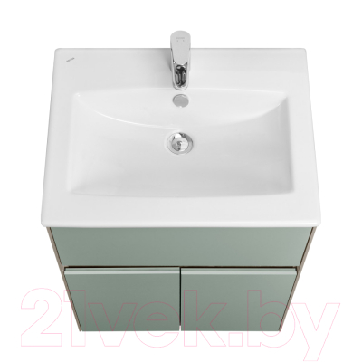 Тумба с умывальником Акватон Форест 60 / 1A2782K0FR9C0 (дуб рошелье/сумеречный голубой)