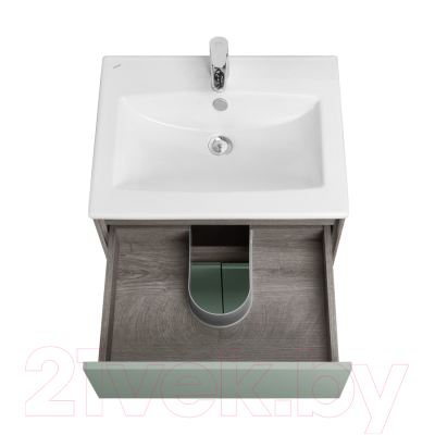 Тумба с умывальником Акватон Форест 60 / 1A2782K0FR9C0 (дуб рошелье/сумеречный голубой)