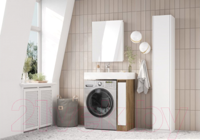 Шкаф с зеркалом для ванной Акватон Лондри 60