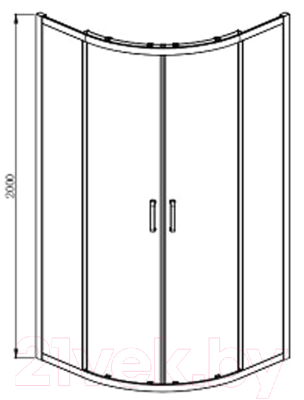 Душевой уголок Aquatek 90x90 / AQ ARI RO 09020CH (хром/прозрачное стекло)