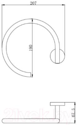 Кольцо для полотенца Aquatek Вега AQ4012CR