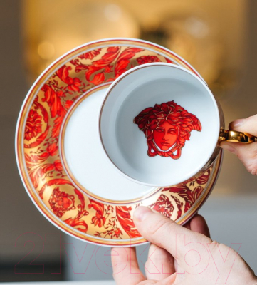 Чашка с блюдцем Versace Medusa Garland / 19335-409958-14640