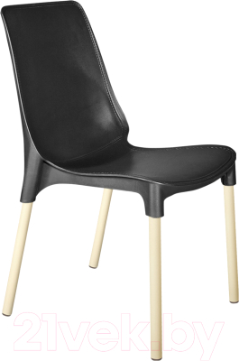 Стул Sheffilton SHT-S75 (черный/ваниль) - фото