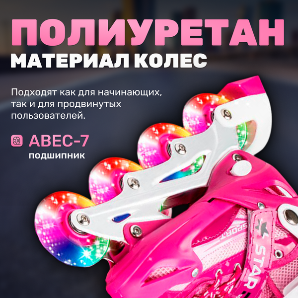 Роликовые коньки Ricos OG3873F с комплектом защиты