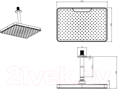 Верхний душ Aquatek AQ2071CR