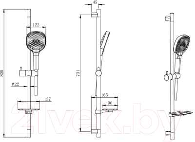 Душевой гарнитур Aquatek AQ2021CR