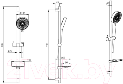 Душевой гарнитур Aquatek AQ2031CR