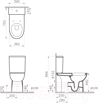 Унитаз напольный VitrA Conforma / 9832B003-7204