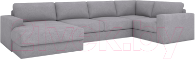 Диван П-образный Rivalli Дискавери + оттоманка левая + угловая секция + кресло секц. - фото