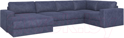 Диван П-образный Rivalli Дискавери + оттоманка левая + угловая секция + кресло секц. - фото