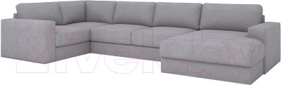 Диван П-образный Rivalli Дискавери + оттоманка правая + угловая секция + кресло секц. - фото