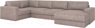 Диван П-образный Rivalli Дискавери + оттоманка правая + угловая секция + кресло секц. - фото