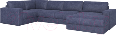 Диван П-образный Rivalli Дискавери + оттоманка правая + угловая секция + кресло секц. - фото