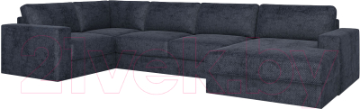 Диван П-образный Rivalli Дискавери + оттоманка правая + угловая секция + кресло секц. - фото