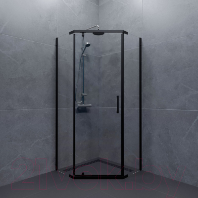 Душевой уголок Triton Дека-Блэк 90x90 (черный, без поддона)