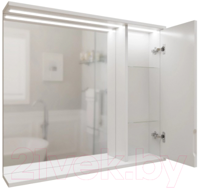 Шкаф для ванной Mixline Лайн 80 553018 (правый, с подсветкой)