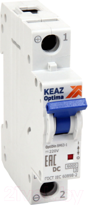 Выключатель автоматический КЭАЗ OptiDin BM63-1C32-DC-УХЛ3 / 261164 - фото