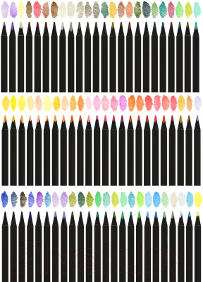 Набор цветных карандашей АртФормат Blackwood / AF03-051-72 