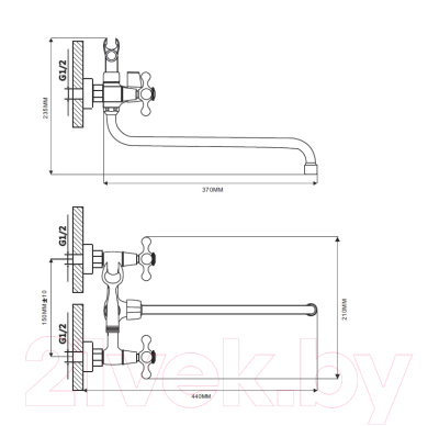 Смеситель Ekko EM2619-2