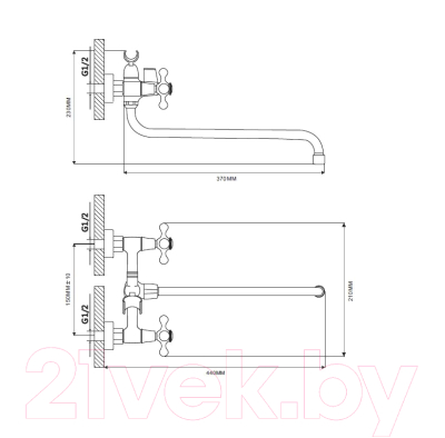 Смеситель Ekko EM2208-2