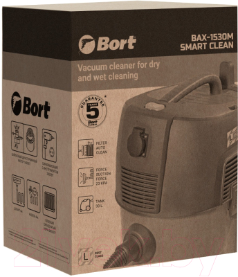 Профессиональный пылесос Bort BAX-1530M-Smart Clean