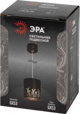 Потолочный светильник ЭРА PL30 BK GX53 / Б0061408