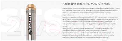 Скважинный насос Maxpump STS 1