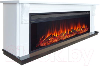 Каминокомплект Смолком Lyncoln V60  Vision 60 Log Led (бьянко белый/ черный)