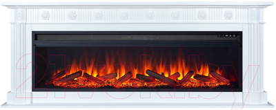 Каминокомплект Смолком Sonata V60 Vision 60 LOG LED (бьянко белый) - фото