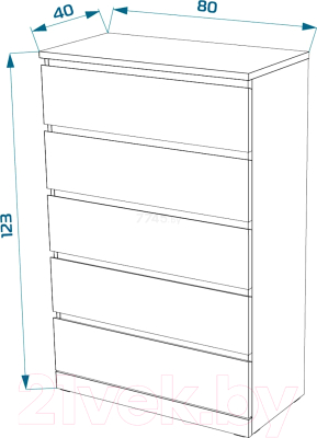 Комод Mebelain Varma 5 (белый)