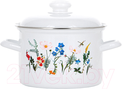 Кастрюля ЭСТЕТ Луговые цветы / ЭТ-72258 - фото