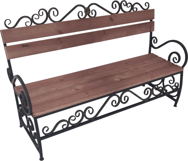 Скамья садовая СтальСнабДизайн ЛК-3СП - фото