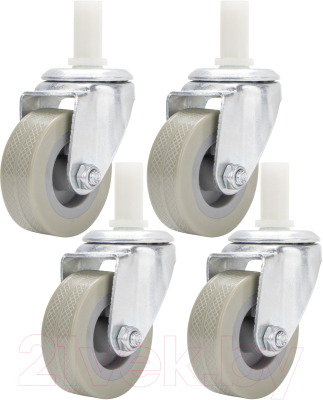 Колеса для уборочной тележки Brabix 50мм / 605379 - фото