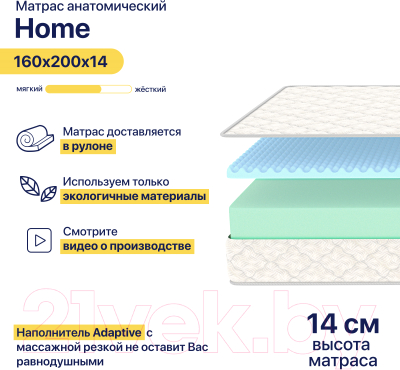 Матрас Luna Home 160x200