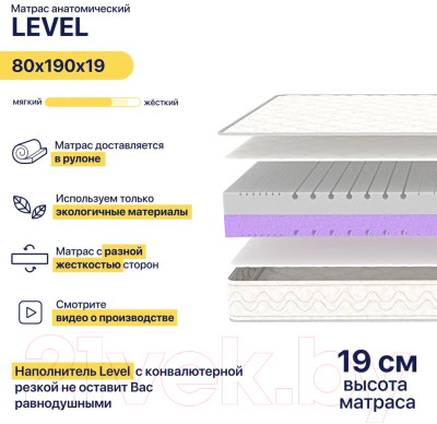 Матрас Luna Level 80x190
