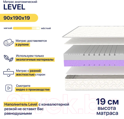Матрас Luna Level 90x190