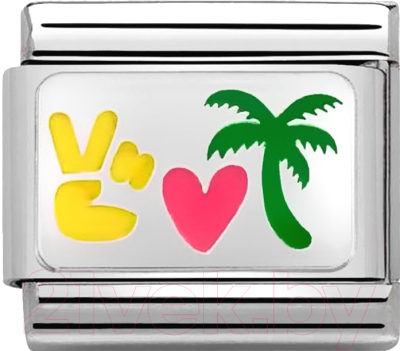 Звено для браслета NominatioN Мир Сердце Пальма 330206/32 - фото